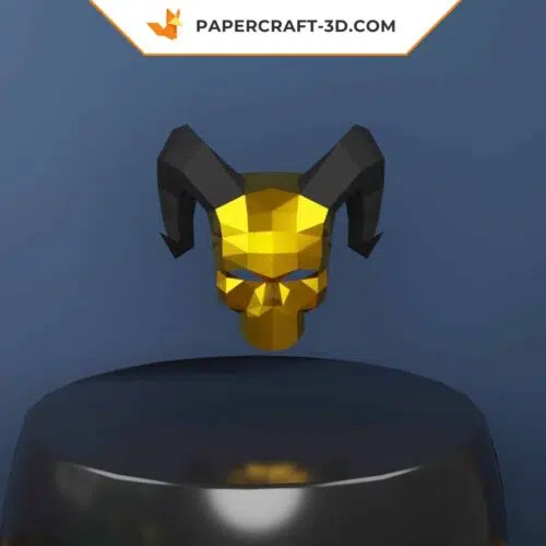 Papercraft of Andariel mask in 3D origami