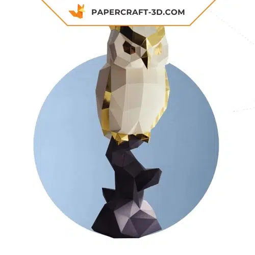 papercraft hiboux origami papier 3D