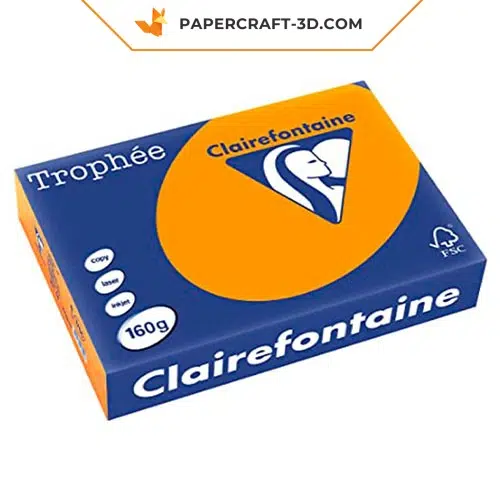 Papercraft orange paper 160g A4 for origami
