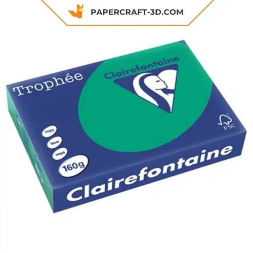 Papercraft green paper 160g A4 - Origami and papercraft cardstock